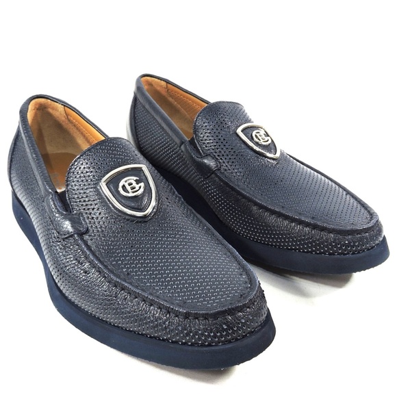 BALDININI ?? BLUE LEATHER SUMMER LOAFERS main image 7